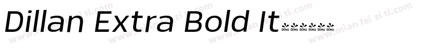 Dillan Extra Bold It字体转换